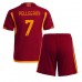 AS Roma Lorenzo Pellegrini #7 Babykleding Thuisshirt Kinderen 2023-24 Korte Mouwen (+ korte broeken)